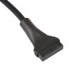 Akyga AK-CA-75 vidinis USB 2.0 9 kontaktų (M) į USB 3.0 19 kontaktų (F) pagrindinės plokštės adapterio kabelis, 20 cm, juodas