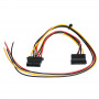 Akyga AK-SC-23 kompiuterio maitinimo bloko serviso kabelis Molex (lizdas) / SATA (lizdas), 40 / 15 cm
