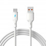 Akyga AK-USB-60 USB kabelis USB-A (m) / USB-C (m), USB 2.0, 12W, 1,8 m, baltas, silikoninis