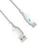 Akyga AK-USB-60 USB kabelis USB-A (m) / USB-C (m), USB 2.0, 12W, 1,8 m, baltas, silikoninis