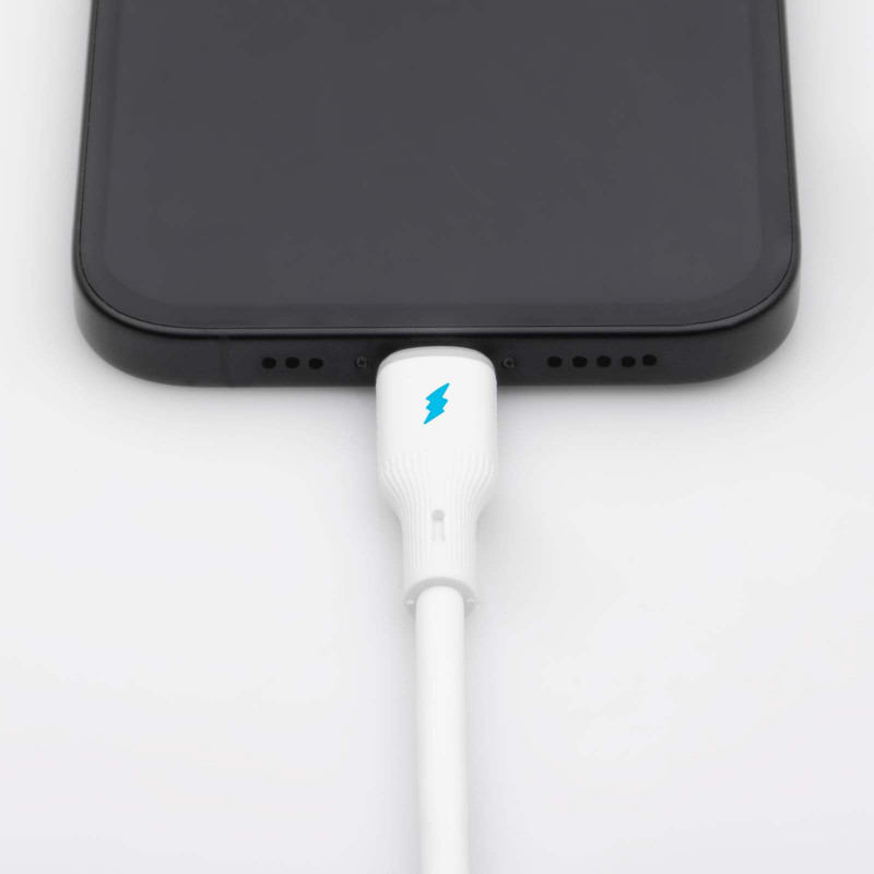 Akyga AK-USB-60 USB kabelis USB-A (m) / USB-C (m), USB 2.0, 12W, 1,8 m, baltas, silikoninis