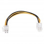 Akyga AK-CA-78 ATX P4 4-pin maitinimo prailginimo kabelis, 4-pin (F) į 4-pin (M), 23 cm