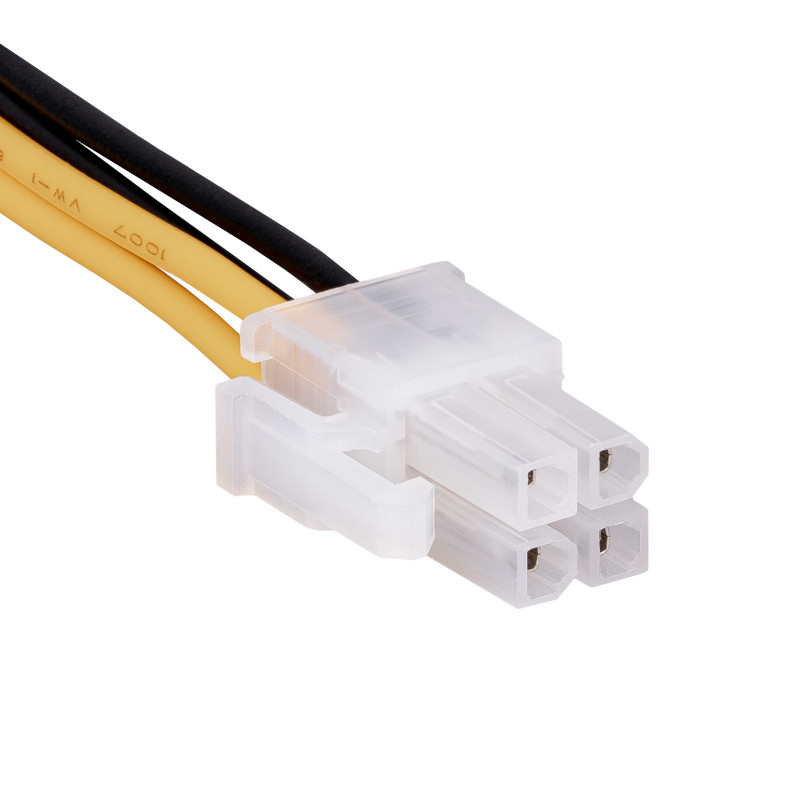 Akyga AK-CA-78 ATX P4 4-pin maitinimo prailginimo kabelis, 4-pin (F) į 4-pin (M), 23 cm