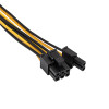 Akyga AK-CA-82 PCIe 8 kontaktų (6+2) maitinimo prailginimo kabelis, 6+2 kontaktų (M) į 8 kontaktų (F), 40 cm