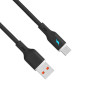 Akyga AK-USB-62 USB kabelis USB-A (m) / USB-C (m), USB 2.0, 18W, 1 m, juodas, silikoninis