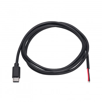 Akyga AK-SC-38 USB-C (kištukas) serviso kabelis su atviru galu, 10 W (5 V / 2 A), 1 m, juodas
