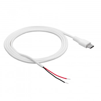 Akyga AK-SC-40 USB-C (kištukas) serviso kabelis su atviru galu, 60 W (20 V / 3 A), 1 m, baltas