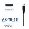 Universalus maitinimo adapteris Akyga AK-TB-15 5.0V / 3.0A 15W micro USB B 1.0m