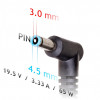 Akyga AK-ND-40 automobilinis nešiojamojo kompiuterio įkroviklis 19,5 V / 3,33 A, 65 W, 4,5 x 3,0 mm + kaištis, skirtas HP