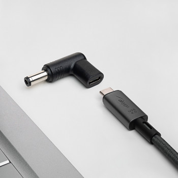 Akyga AK-ND-C02 USB-C – DC 5,5 x 2,1 mm adapteris nešiojamojo kompiuterio įkrovimui, 18,5-20 V, 100 W