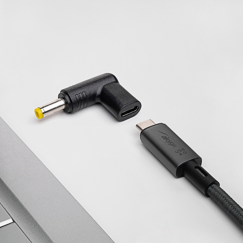 Akyga AK-ND-C03 USB-C – DC 4,8 x 1,7 mm adapteris nešiojamojo kompiuterio įkrovimui, 18,5-20 V, 100 W