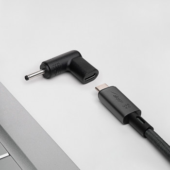 Akyga AK-ND-C06 USB-C – DC 3,0 x 1,0 mm adapteris nešiojamojo kompiuterio įkrovimui, 18,5-20 V, 100 W