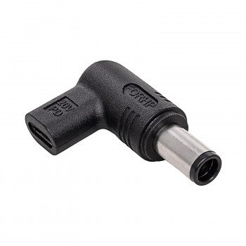 Akyga AK-ND-C07 USB-C – DC 7,4 x 5,0 mm + kaištis adapteris nešiojamojo kompiuterio įkrovimui, 18,5-20 V, 100 W, skirtas HP