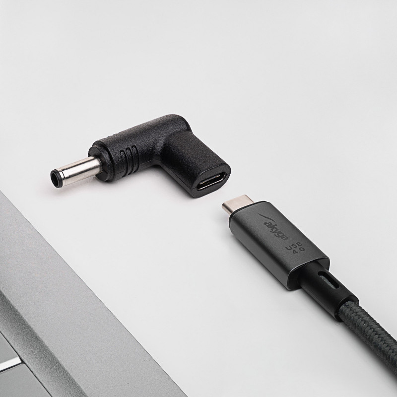 Akyga AK-ND-C10 USB-C – DC 4,5 x 3,0 mm + kaištis adapteris nešiojamojo kompiuterio įkrovimui, 18,5-20 V, 100 W, skirtas Dell