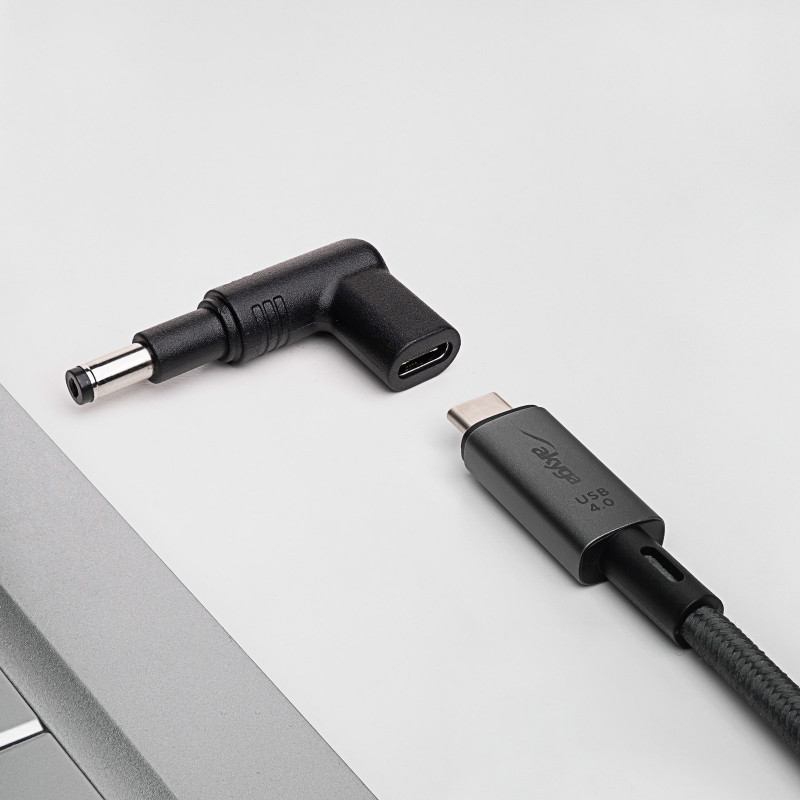Akyga AK-ND-C13 USB-C – DC 4,8 x 1,7 mm adapteris nešiojamojo kompiuterio įkrovimui, 18,5-20 V, 100 W