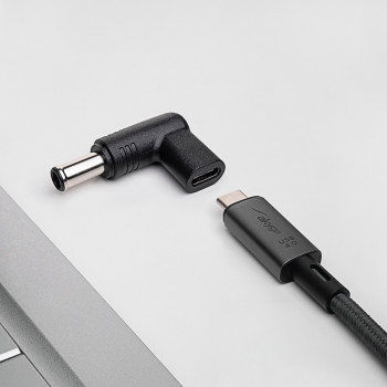 Akyga AK-ND-C14 USB-C – DC 6,5 x 4,4 mm + kaištis adapteris nešiojamojo kompiuterio įkrovimui, 18,5-20 V, 100 W