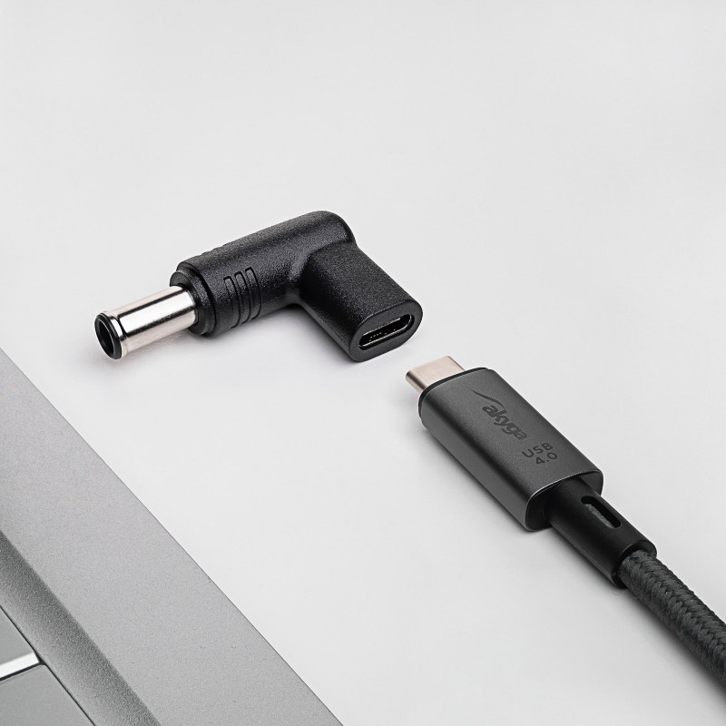 Akyga AK-ND-C14 USB-C – DC 6,5 x 4,4 mm + kaištis adapteris nešiojamojo kompiuterio įkrovimui, 18,5-20 V, 100 W