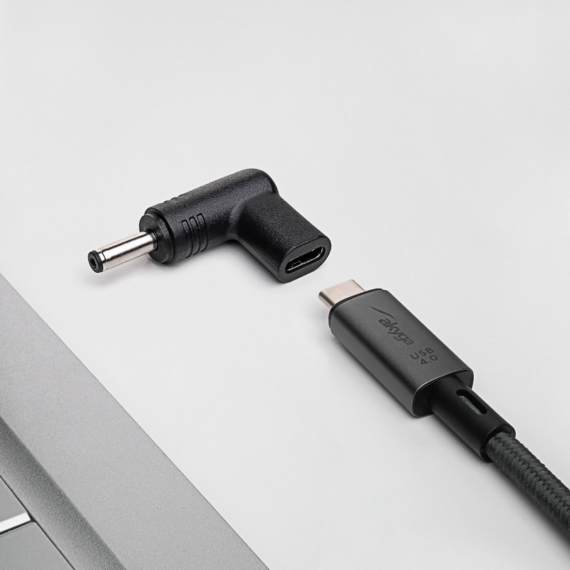 Akyga AK-ND-C15 USB-C – DC 4,0 x 1,3 mm adapteris nešiojamojo kompiuterio įkrovimui, 18,5-20 V, 100 W