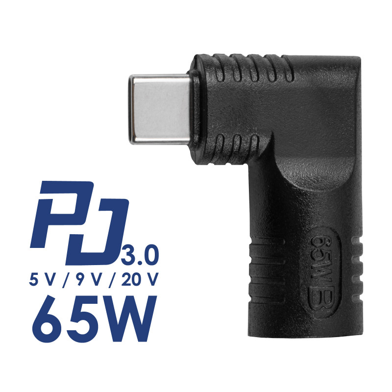 Akyga AK-ND-D07 DC 5,5 x 2,1 mm – USB-C PD adapteris nešiojamojo kompiuterio įkrovikliui, 65 W, skirtas HP
