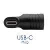 Akyga AK-ND-D16 DC 6,0 x 4,4 mm + kaištis – USB-C PD adapteris nešiojamojo kompiuterio įkrovikliui, 65 W