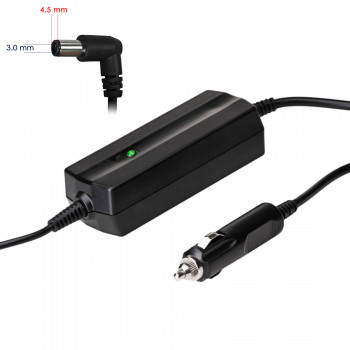 Akyga AK-ND-76 automobilinis nešiojamojo kompiuterio įkroviklis 19,5 V / 2,31 A, 45 W, 4,5 x 3,0 mm + kaištis, skirtas HP