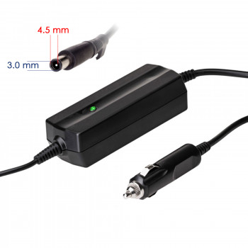 Akyga AK-ND-75 automobilinis nešiojamojo kompiuterio įkroviklis 19,5 V / 2,31 A, 45 W, 4,5 x 3,0 mm + kaištis, skirtas Dell