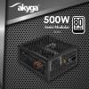 Akyga AK-FL-500 pasyvaus aušinimo ATX maitinimo blokas 500 W, visiškai modulinis, 80 PLUS, APFC