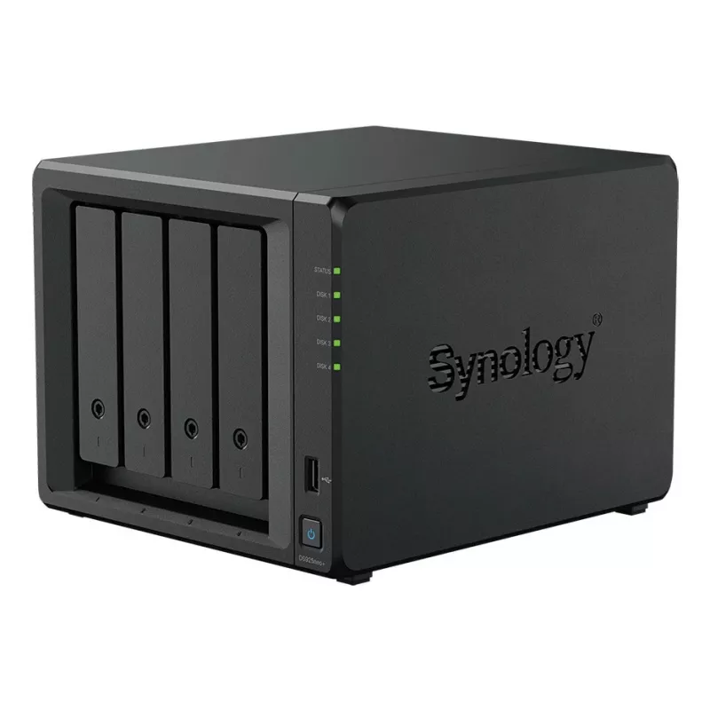 Synology DS925neo+ 4 diskų vietų NAS, AMD Ryzen Embedded V1500B, DDR4 non-ECC SODIMM