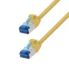LogiLink CP5037S Cat.6A S/FTP SlimLine tinklo komutacinis kabelis, LSZH, 1 m, geltonas