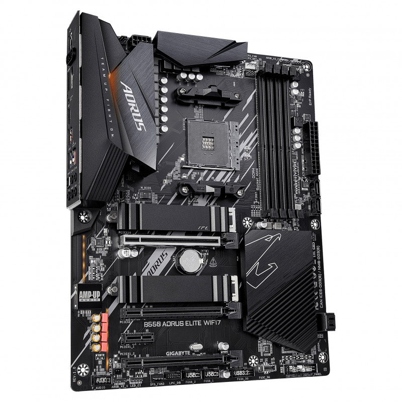 Gigabyte B550 AORUS ELITE WiFi7 pagrindinė plokštė su AM4 lizdu, ATX, 4x DDR4