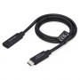 StarTech.com USB440GCMCF2F USB4 ilgiklis, USB-C kištukas – USB-C lizdas, 60 cm, juodas