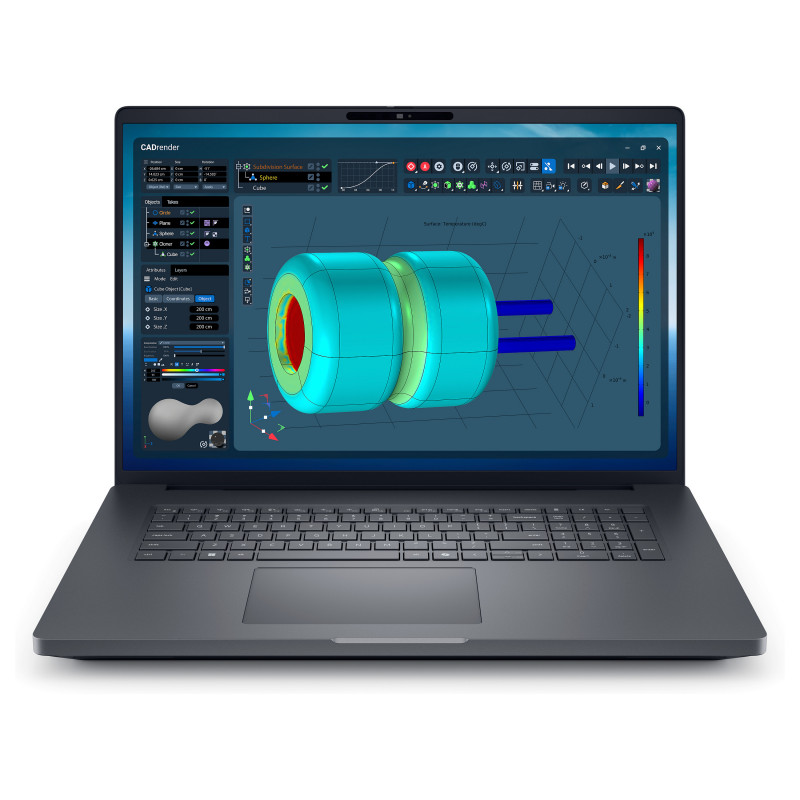 Nešiojamasis kompiuteris Dell Pro Max 18 Plus MB18250: 18", Intel Core Ultra 7 265HX, 32 GB RAM, 1 TB SSD, NVIDIA RTX PRO 2000, Windows 11 Pro