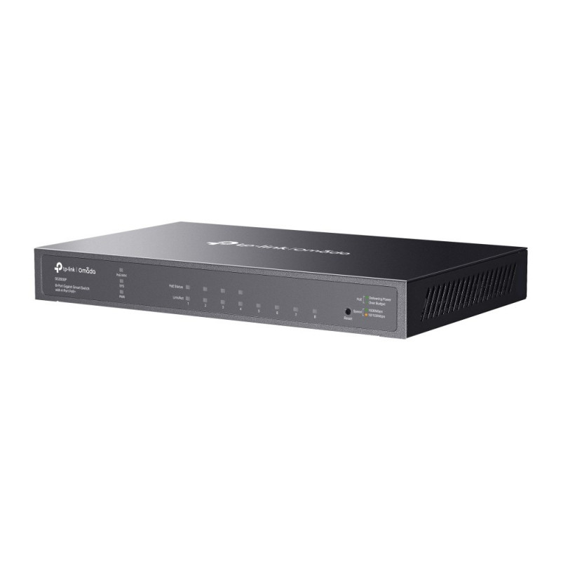 TP-Link SG2008P (TL-SG2008P) JetStream 8 prievadų Gigabit valdomas komutatorius su 4 PoE+ prievadais