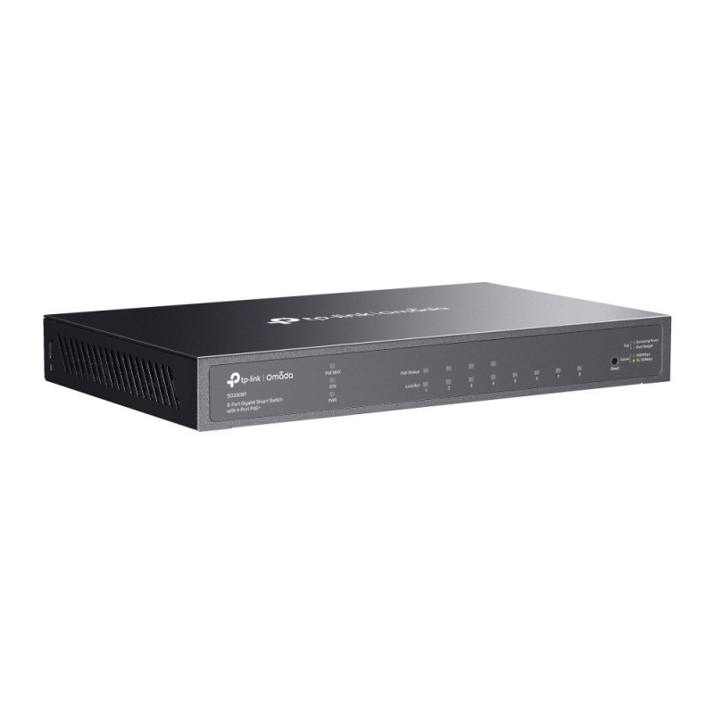 TP-Link SG2008P (TL-SG2008P) JetStream 8 prievadų Gigabit valdomas komutatorius su 4 PoE+ prievadais