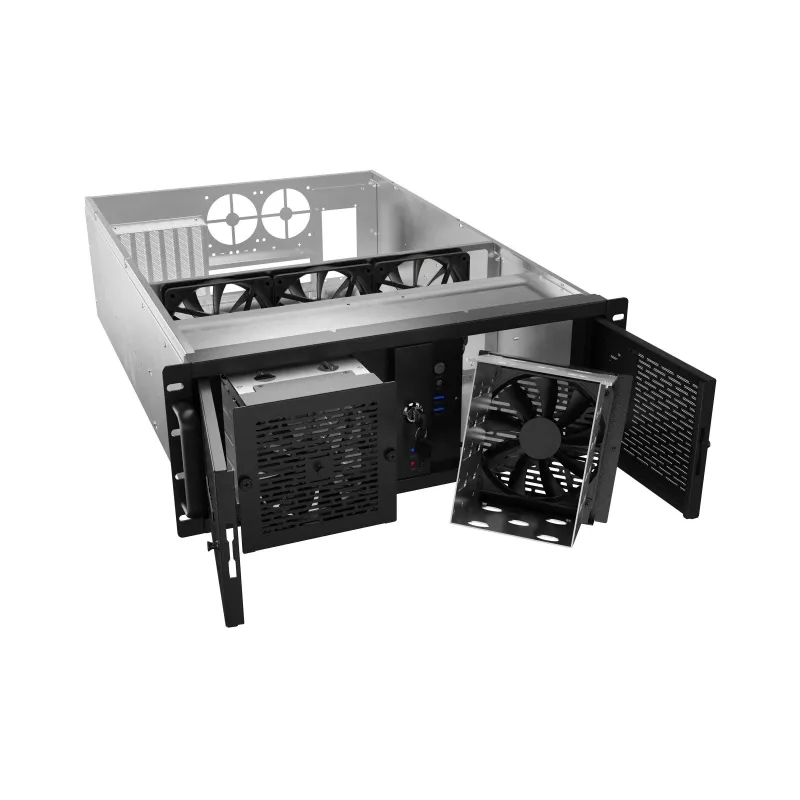 Lanberg SC01-6504-12B serverio dėžė, E-ATX 650/12, 19 colių, 4U