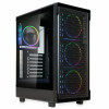 Kolink AM2 ARGB ATX Midi Tower korpusas, grūdintas stiklas, su 4x 120 mm ventiliatoriais, juodas