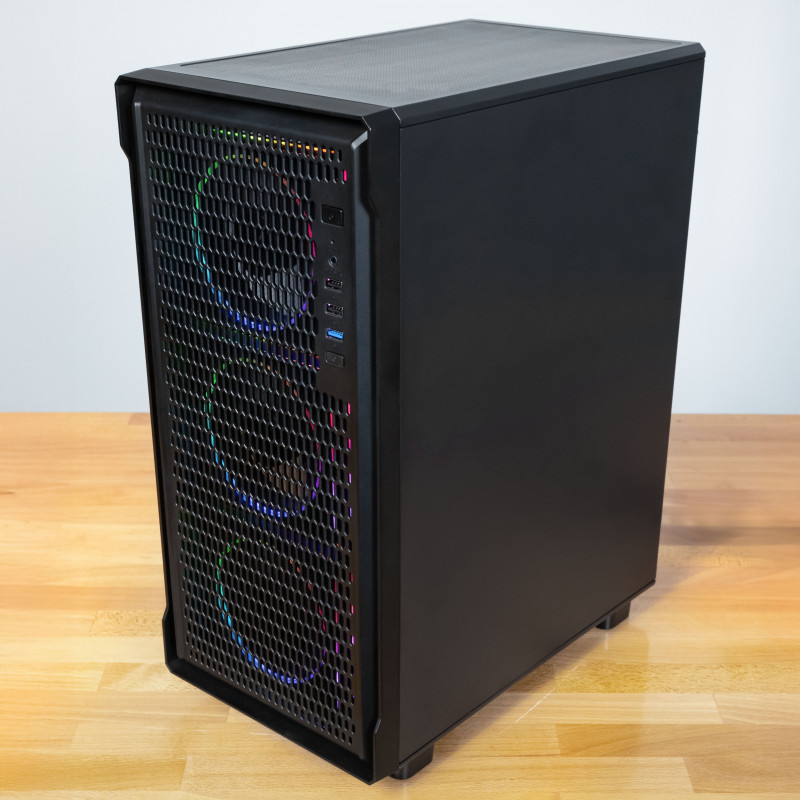 Kolink AM2 ARGB ATX Midi Tower korpusas, grūdintas stiklas, su 4x 120 mm ventiliatoriais, juodas