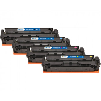 G&G suderinamos tonerio kasetės NT-PH203UBK/UC/UM/UY-B-V5-4-S1 (4 vnt.), juodos, žydros, purpurinės, geltonos