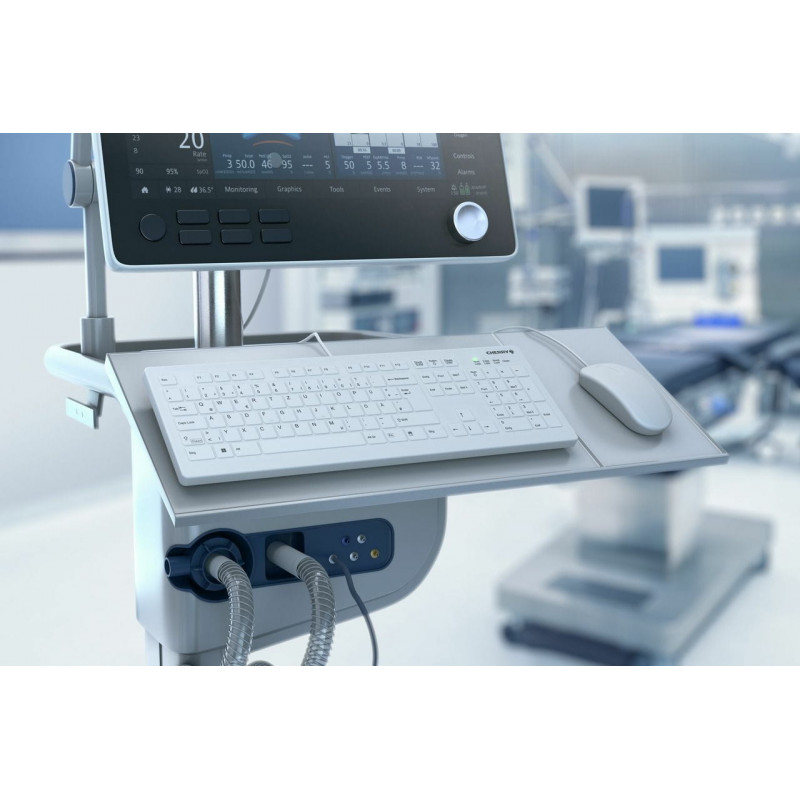 Cherry Contour Active Key AK-C8112-U1-W/EU medicininė klaviatūra su laidu, ES klavišų išdėstymas, balta
