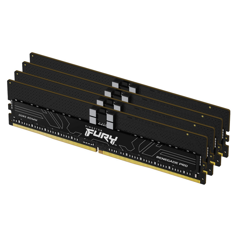Kingston FURY Renegade Pro KF564R32RBE2K4-128 DDR5-6400 ECC registruotos atminties modulių rinkinys, 128 GB (4 x 32 GB), CL32, juodas
