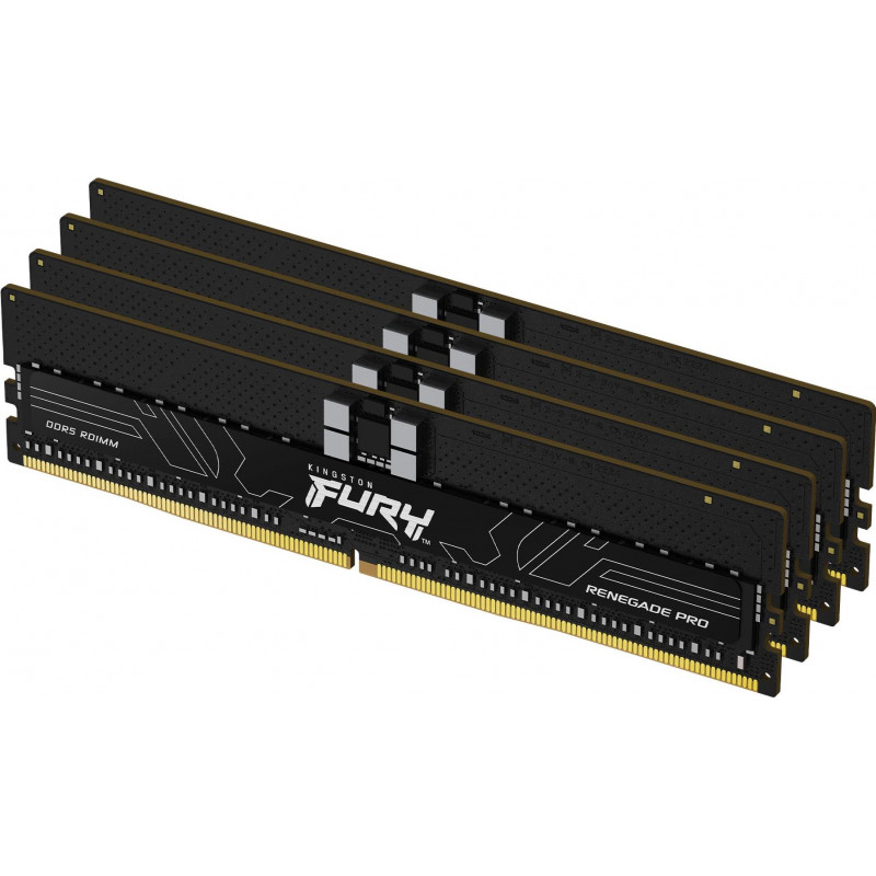 Kingston FURY Renegade Pro KF564R32RBE2K4-128 DDR5-6400 ECC registruotos atminties modulių rinkinys, 128 GB (4 x 32 GB), CL32, juodas