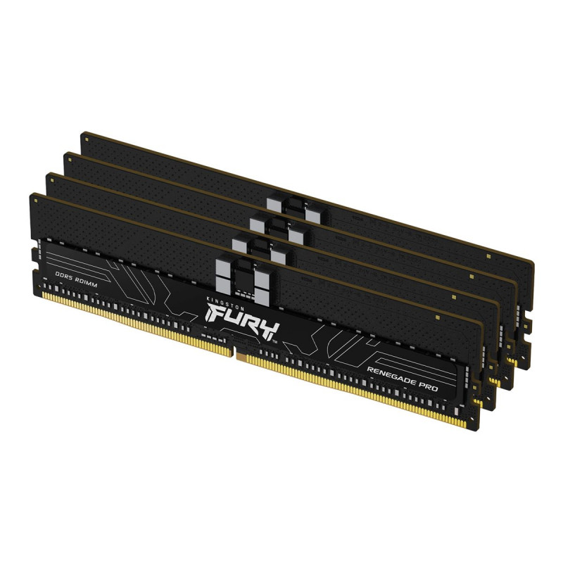 Kingston FURY Renegade Pro KF564R32RBE2K4-128 DDR5-6400 ECC registruotos atminties modulių rinkinys, 128 GB (4 x 32 GB), CL32, juodas