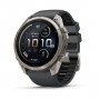 Garmin Fenix 9 Pro inReach išmanusis laikrodis, 51 mm, titaninis korpusas, grafito ir juodos spalvos silikoninis dirželis