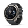 Garmin Fenix 9 Pro inReach išmanusis laikrodis, 51 mm, titaninis korpusas, grafito ir juodos spalvos silikoninis dirželis