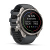 Garmin Fenix 9 Pro išmanusis laikrodis, 47 mm, titaninis korpusas, grafito ir juodos spalvos silikoninis dirželis