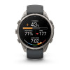 Garmin Fenix 9 Pro išmanusis laikrodis, 47 mm, titaninis korpusas, grafito ir juodos spalvos silikoninis dirželis