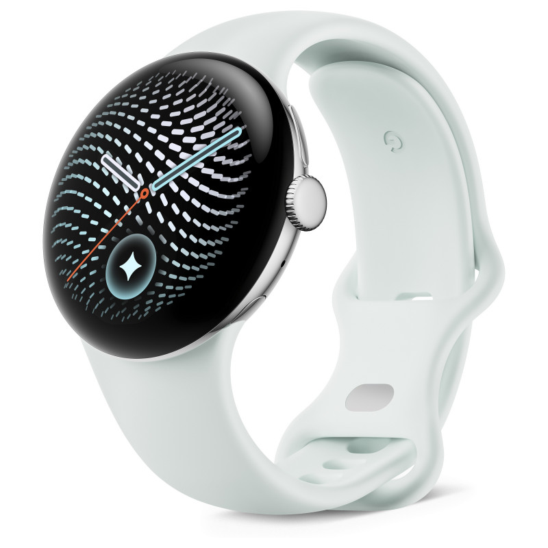 Google Pixel Watch 5 WiFi išmanusis laikrodis, 41 mm, Polished Silver / Fog, GA10898-DE