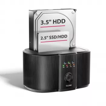 Axagon ADSA-SC dokinė stotis 2,5/3,5 colio SATA diskams, USB-C 5 Gbps, su klonavimo funkcija
