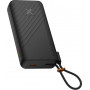 Xtorm XG2E30W201C nešiojamas įkroviklis, 30 W, 20 000 mAh, su įmontuotu laidu, juodas