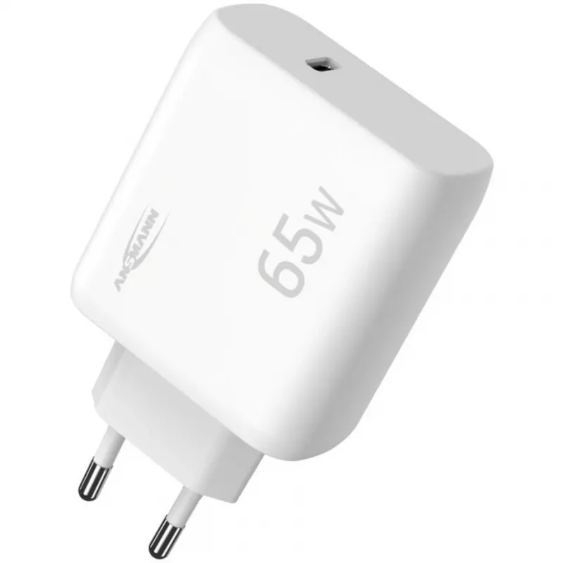 Ansmann Home Charger HC165PD USB kroviklis su 1x USB-C, PPS, PD, Quick Charge, 65 W, baltos spalvos
